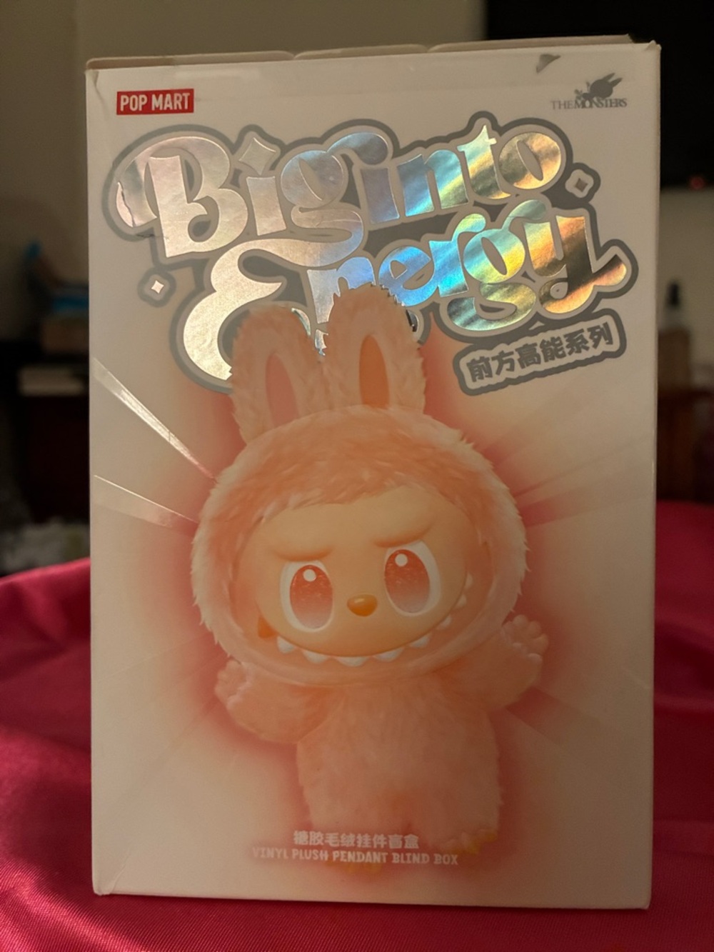 POP MART Big into Energy Peach Bunny Vinyl Plush- - Picture 1 of 1